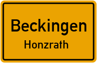Straßenverzeichnis Beckingen Honzrath