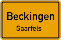 Straßenverzeichnis Beckingen Saarfels