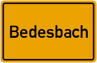 Ortsschild von Gemeinde Bedesbach in Rheinland-Pfalz