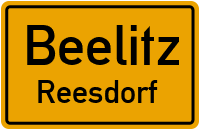 Reesdorfer Dorfstraße in BeelitzReesdorf