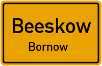 Bornower Dorfstraße in BeeskowBornow