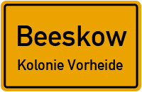 Am Stadtfeld in 15848 Beeskow (Kolonie Vorheide)