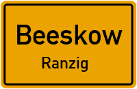 Straßen in Beeskow Ranzig