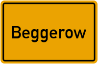 Ortsschild von Beggerow in Mecklenburg-Vorpommern