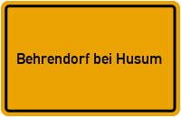 Ortsschild Behrendorf bei Husum