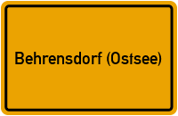 City Sign Behrensdorf (Ostsee)