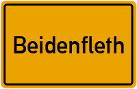 Ortsschild von Gemeinde Beidenfleth in Schleswig-Holstein