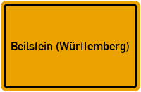 Ortsschild von Stadt Beilstein (Württemberg) in Baden-Württemberg