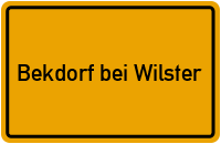 City Sign Bekdorf bei Wilster