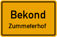 Straßen in Bekond Zummeterhof