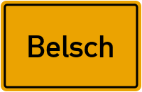 Ortsschild von Belsch in Mecklenburg-Vorpommern