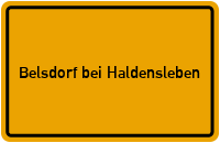 City Sign Belsdorf bei Haldensleben