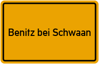 Ortsschild Benitz bei Schwaan