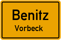 Dorfstraße in BenitzVorbeck