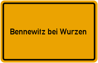 City Sign Bennewitz bei Wurzen