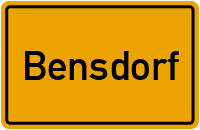 Ortsschild von Gemeinde Bensdorf in Brandenburg