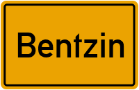 Ortsschild von Bentzin in Mecklenburg-Vorpommern