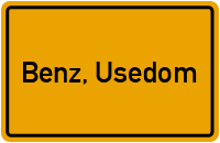City Sign Benz, Usedom