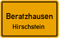 Hirschstein in 93176 Beratzhausen (Hirschstein)