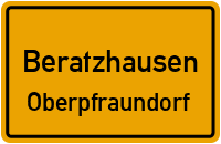 Straßenverzeichnis Beratzhausen Oberpfraundorf