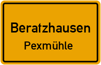Straßenverzeichnis Beratzhausen Pexmühle