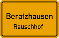 Straßenverzeichnis Beratzhausen Rauschhof