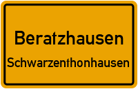 Straßenverzeichnis Beratzhausen Schwarzenthonhausen