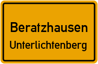 Straßenverzeichnis Beratzhausen Unterlichtenberg