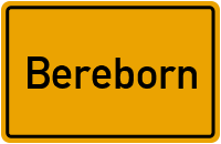 Ortsschild von Gemeinde Bereborn in Rheinland-Pfalz
