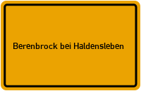 Ortsschild Berenbrock bei Haldensleben