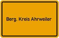 City Sign Berg, Kreis Ahrweiler