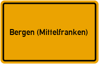 City Sign Bergen (Mittelfranken)