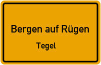 Straßen in Bergen auf Rügen Tegel