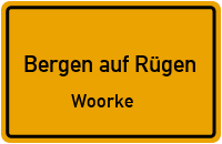 Straßen in Bergen auf Rügen Woorke