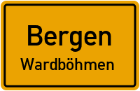 Alte Dorfstraße in BergenWardböhmen
