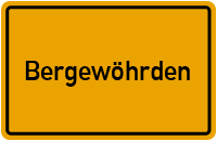 Ortsschild von Gemeinde Bergewöhrden in Schleswig-Holstein