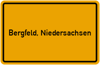 Ortsschild von Gemeinde Bergfeld, Niedersachsen in Niedersachsen