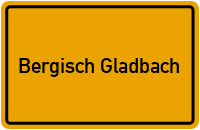 Ortsschild von Stadt Bergisch Gladbach in Nordrhein-Westfalen