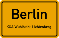 Straßenverzeichnis Berlin KGA Wuhlheide Lichtenberg