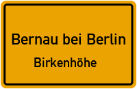 Platanenweg in Bernau bei BerlinBirkenhöhe