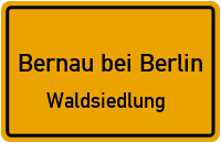 Bussardweg in Bernau bei BerlinWaldsiedlung