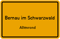 Straßenverzeichnis Bernau im Schwarzwald Altenrond
