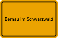 City Sign Bernau im Schwarzwald