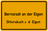 Bergweg in Bernstadt an der EigenDittersbach a. d. Eigen