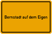 City Sign Bernstadt auf dem Eigen