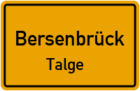 Straßen in Bersenbrück Talge