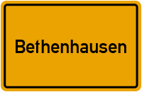 Ortsschild von Gemeinde Bethenhausen in Thüringen