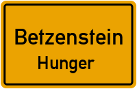 Straßenverzeichnis Betzenstein Hunger