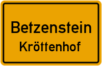 Straßenverzeichnis Betzenstein Kröttenhof