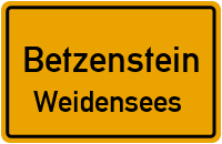 Straßenverzeichnis Betzenstein Weidensees